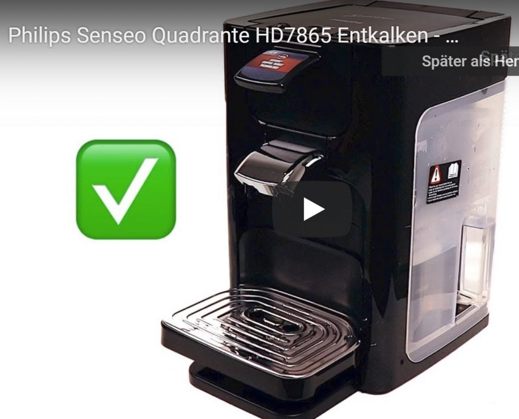 Philips Senseo Quadrante HD7865 Entkalken Anleitung Kaffee.Support